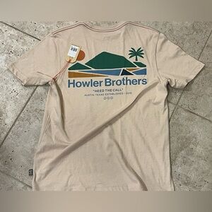Howler Brothers Beige Sand T-Shirt - Tropical Aloha Small S NEW NWT